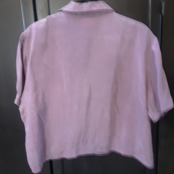 Rabbit Violet Collar 3 Button Crop Blazer 12 - Picture 4 of 4